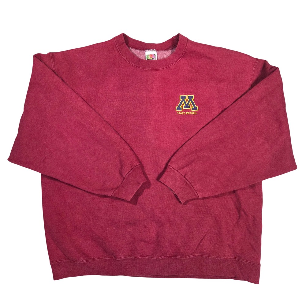 Fruit of the Loom Super Cotton Minnesota State Patrol Sweatshirt XL Maroon MN